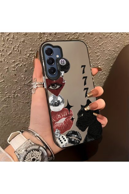 Samsung Galaxy A16 Compatible Dirt-Resistant 777 Print Pattern Phone Case Mk01A