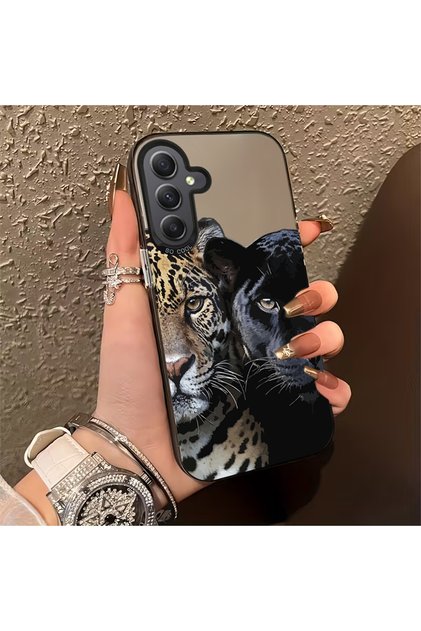 Samsung Galaxy A17-A26 Compatible Dirt-Repellent Leopard Themed Printed Pattern Phone Case Mk01A