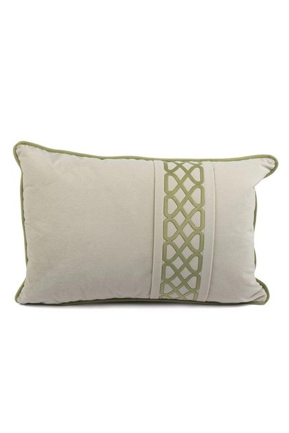 Amira Green Border Pillow 40X60