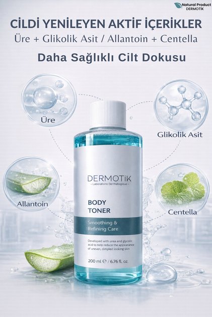 Vücut Toniği 200 ml – Sıkılaştırıcı ve Canlandırıcı Selülit Karşıtı Üre + Glikolik Asitli Tonik