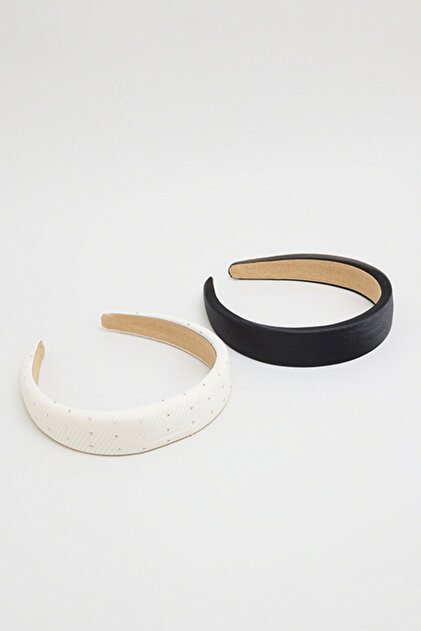 Women's Beige 2 Pack Wide Headbands