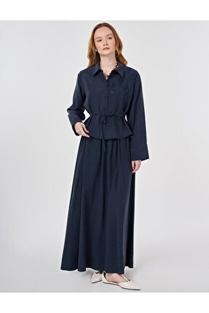 ゆっこ　2点セット Zühre TK-1824 NOA Ceket ve Elbise 2'Li Mavi Takım - Fiyatı, Yorumları
