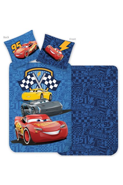 Σετ παπλωματοθήκης Disney Cars Racing Crew 100×135 cm, 40×60 cm