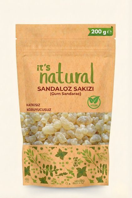 Natural Sandaloz Sakızı 200 G Doğal Reçine Katkısız