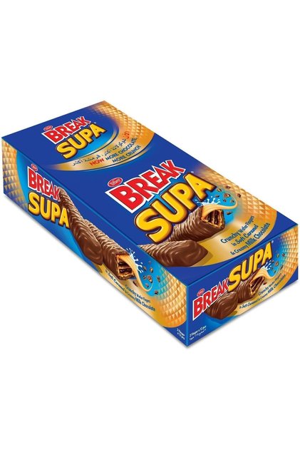 Break Supa Crispy Milk Chocolate Covered Wafer Bars (12 Pack Box)