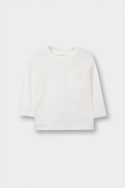 Basic Ecru Baby Boy Long Sleeve T-Shirt B7004A5/Er105