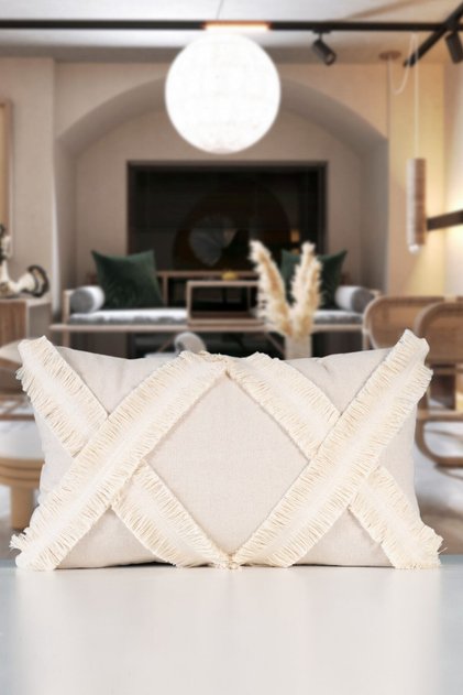 Special Design KokoÅŸ Single Linen Throw Pillow Pillow Cover (35*55)