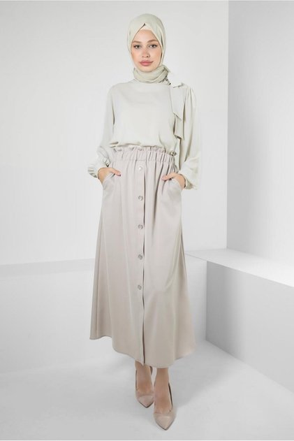 Tunic with Tie-Up Detail at the Neck 43857