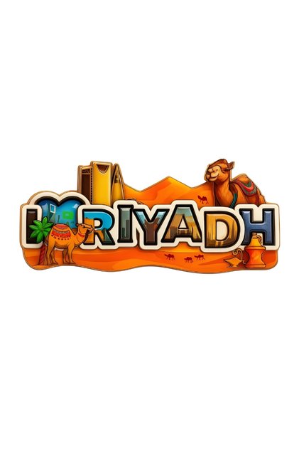 I Love Riyadh Tourist Souvenir Decorative Fridge Magnet Desert Camel Design