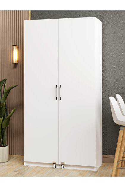 KuzeyLife Novensa Çok Amaçlı Erzak-Kiler Dolabı İki Kapaklı Beyaz