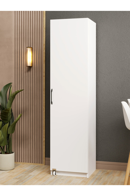 KuzeyLife Novens Çok Amaçlı Erzak-Kiler Dolabı Tek Kapaklı Beyaz