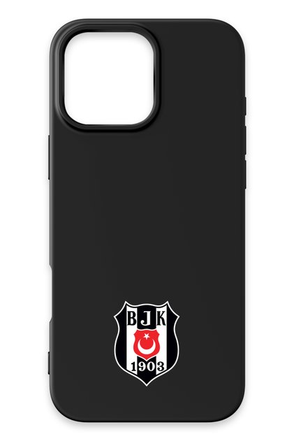iPhone 16 Pro Compatible Beşiktaş Logo Black Phone Case