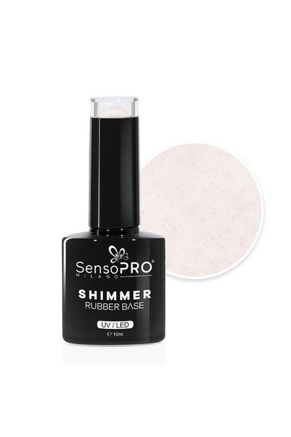 Bază de cauciuc strălucitoare SensoPRO Milano - #32 Fabulous Nude, 10ml