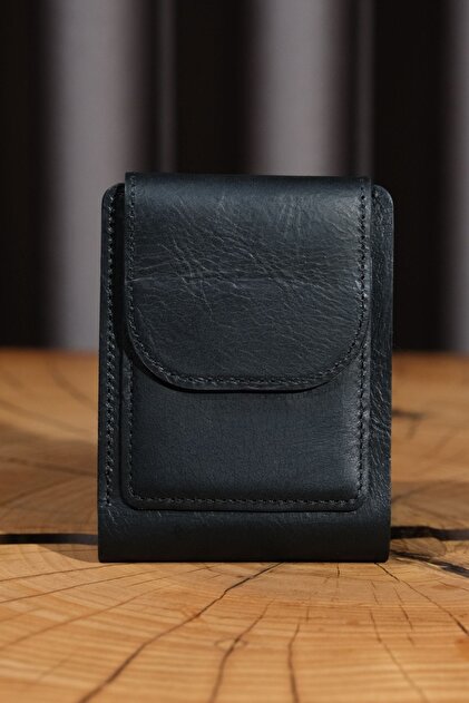 Lenax Leather Mono Klips - Hakiki Deri Erkek Cüzdan El Yapımı İnce