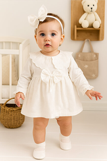 sachin and babi light blue dress Babyhola Baby Girl Child Holiday Dress 0-24 Months Vest Look Cotton Lined  Waffle Woven 2015- Trendyol main image 0