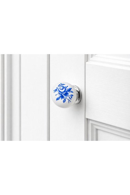 Porcelain Cabinet Drawer Kitchen Bathroom Cloakroom Children's Room Button Handle Knob Handle Knob -Stk3382