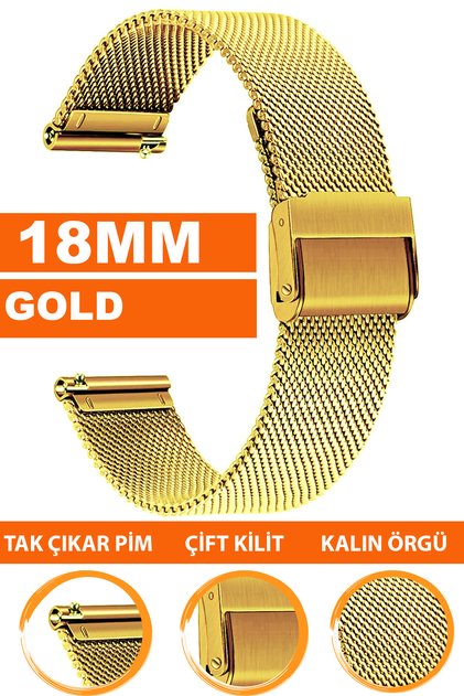 18mm Fossil-Welder-Casio-Seiko-Omega-Armani Watch Compatible Thick Metal Mesh Watch Band Klnhsr18