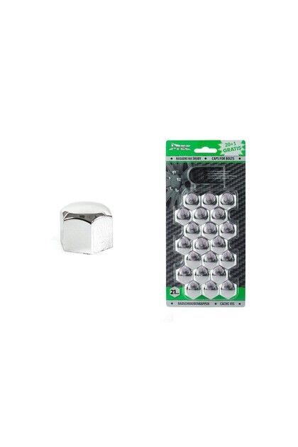 Set capace prezoane 21 mm, culoare Crom