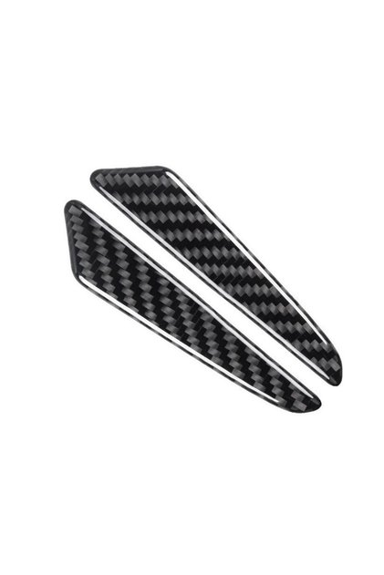 Set 8 elemente de protectie usa "Imitatie Carbon", flexibile, autoadezive, culoare Neagra