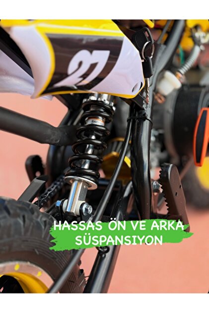 POWER BENZİNLİ MİNİ CROS 49 CC HİDROLİK DİSK FREN 5-12 yaş arası