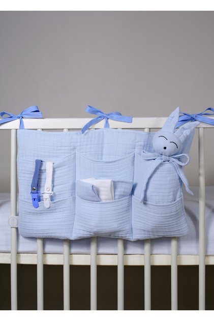 Bebek Beşik Yanı Organizer 6 Cepli Pratik Çocuk Yatak Yanı Organizer Bebek Odası Organizeri