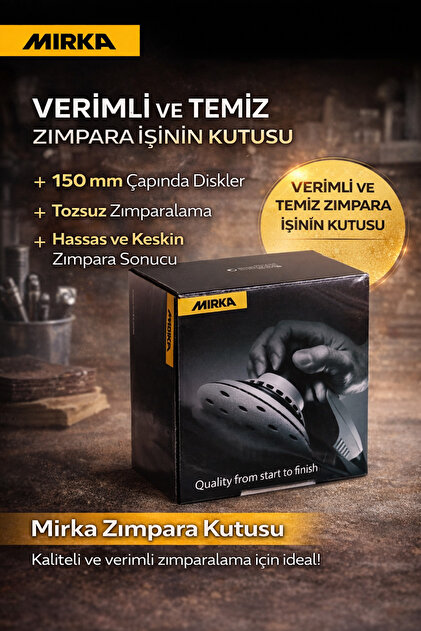 MİRKA Gold Zımpara 150 Mm Cırt 7d P180 100'lü Paket - Fiyatı