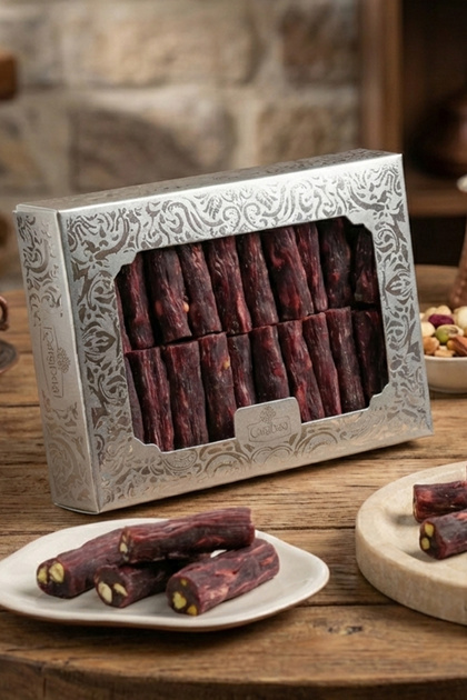 Pistachio and Pomegranate Topped Turkish Delight 350 Grams
