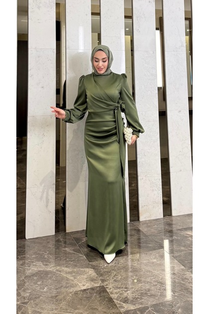 modadeywearst YANDAN BAĞLAMALI SATEN ABİYE - Fiyatı, Yorumları