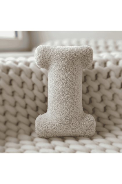 Litera, Letter I, Pillow, Throw Pillow, Fiber Filled, Welsoft Fabric, 40 cm