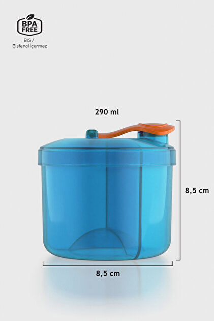 Renga Doli 290 ml 3 Bölmeli PP Toz Mama Kabı 221004 Mavi - Fiyatı