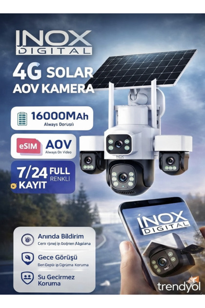 ASR inox X14 4 Kameralı Solar Güvenlik Kamerası | Sım Kartlı