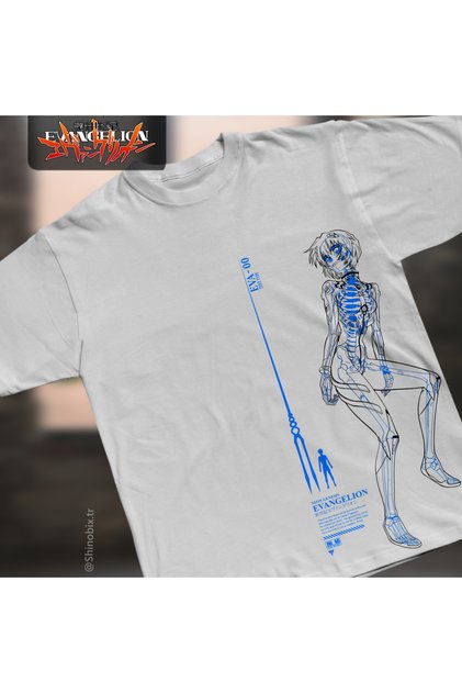 Evangelion Neon Genesis Anime Rei Ayanami Project Eva Oversize Printed T-Shirt