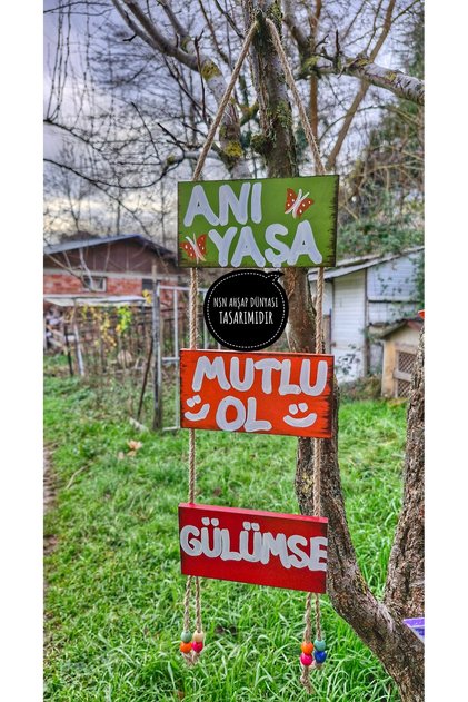 8×15 Cm Lik 3 Adet Plaka,renkli Ağaç Süsü, Kişiselleştirilebilir Panolar,el Emeği Bahçe Dekorları