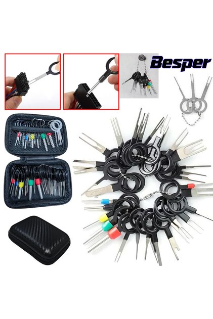 41PCS BOX Car Terminal Removal Tool Kit 41/26Pcs Box Depinning Tool Pin Extractor Tool Set Wire Elec