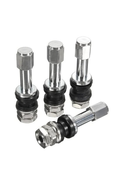 TR48e 4 قطع TR48e براغي تثبيت صمام الإطار للسيارات والشاحنات والدراجات النارية والدراجات البخارية والدراجات الصغيرة والجنوط