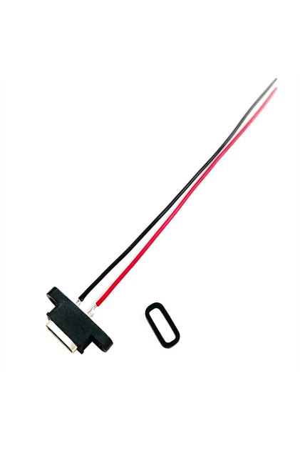 10 قطع من منافذ USB-C الأنثوية ذات الدبوسين مع فتحة برغي للشحن السريع