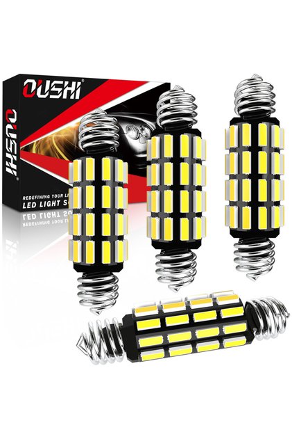 4pcs 39 mm 42 mm interior lighting bulb Canbus 12 V 24 V 6500K white 1.54 inch 1.65 inch Car Led ...