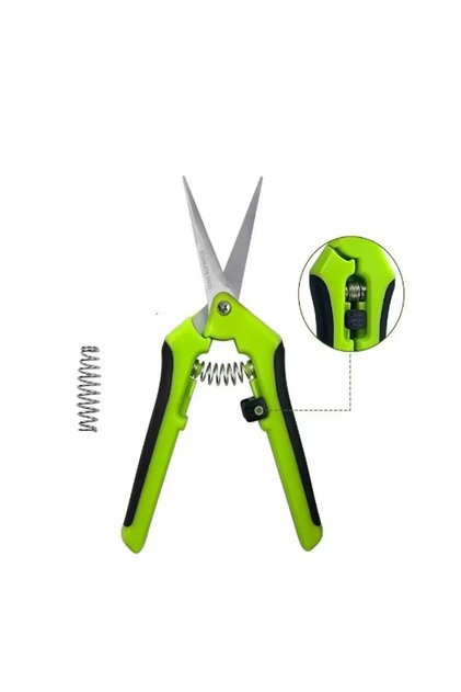 Green 1 Set 6.5 Inch Garden Scissors,Garden Pruning Shears,Non-slip Labor-saving Flower Branch Branc