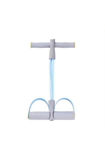 SKY BLUE Pedal Resistance Band, Home Fitness Pull Rope/Sit-Up Aid, Four-Tube Elastic Band, Portable