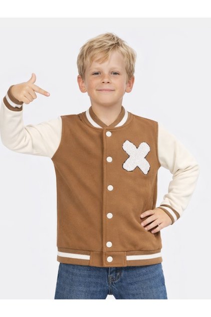 Boy's Brown - Green College Jacket