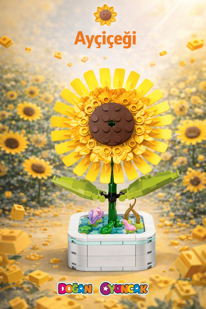 Doğan Oyuncak Dünyası Micro Block Sunflower Flower Lego - Lego