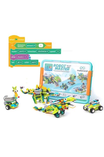 Jucarie Educational Tetea, blocuri de programare 200 in 1 cu 600 piese plus