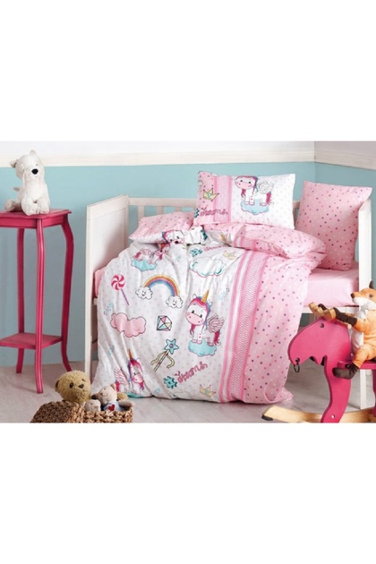 Lenjerie de Pat Bebelusi Unicorn, Bumbac 100%