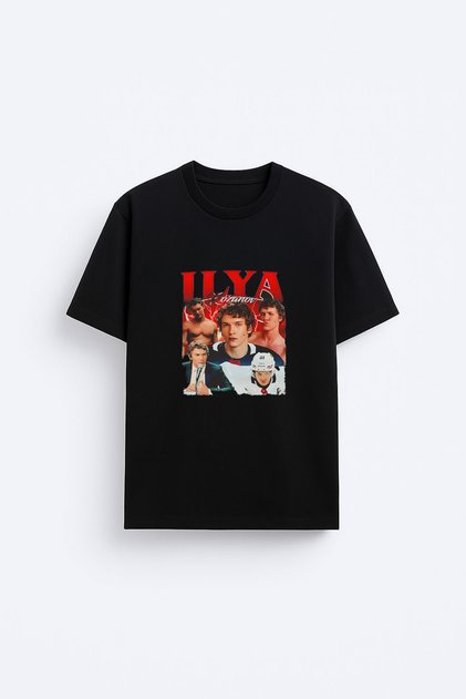 Heated Rivalry İlya Rozanov Printed Crew Neck Unisex Black T-Shirt T-Shirt