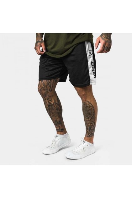 Pantaloni scurți verticali pentru bărbați, negri