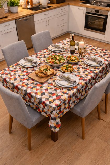 Duck Fabric Tablecloth Stain Resistant Water Oil Dust Repellent Fabric Panama Linen Living Room Kitchen Garden
