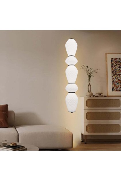 LED висящ полилей с дистанционно управление 78W, регулируема височина, топла/студена/неутрална светлина