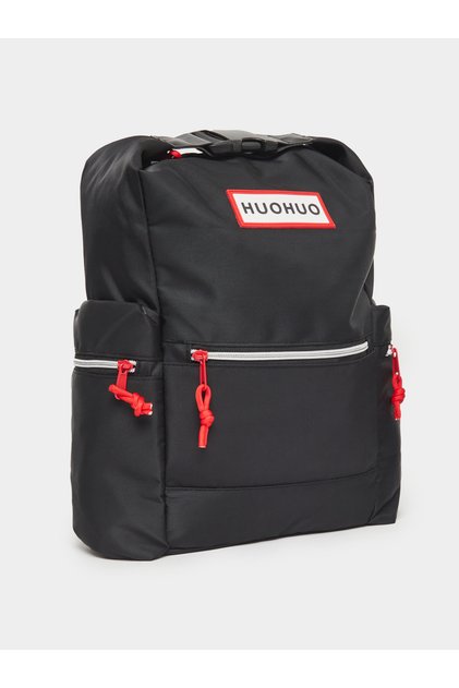 Men Black Nylon Backpack