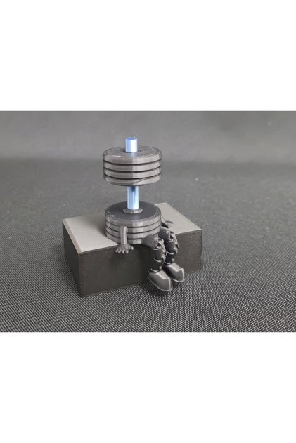 Spor Temalı Dekoratif Dambıl Figürlü Masaüstü Biblo – Modern Tasarım (5x7x6 cm)