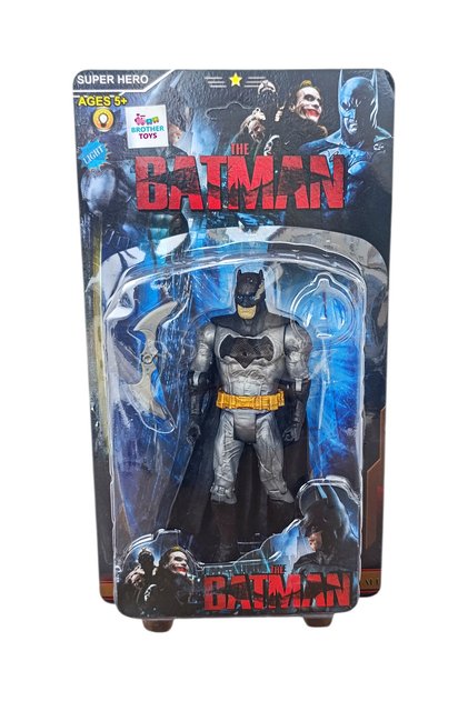 Yurtdışından Özel Üretim Kaliteli Süpermen Gri Batman Oyuncak 16 Cm.